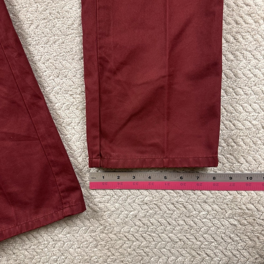 Peter Millar Dress Pants Men's 36x36 Pima Cotton Maroon Chino Office luxury golf - Picture 11 of 15